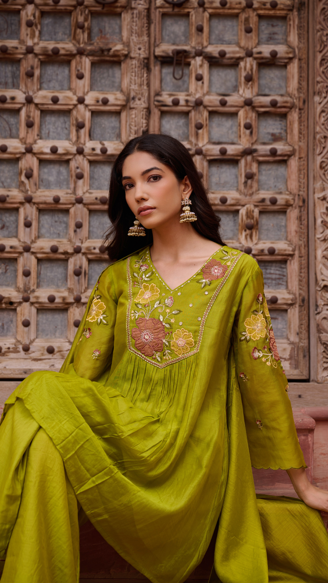 Mul Chanderi suit