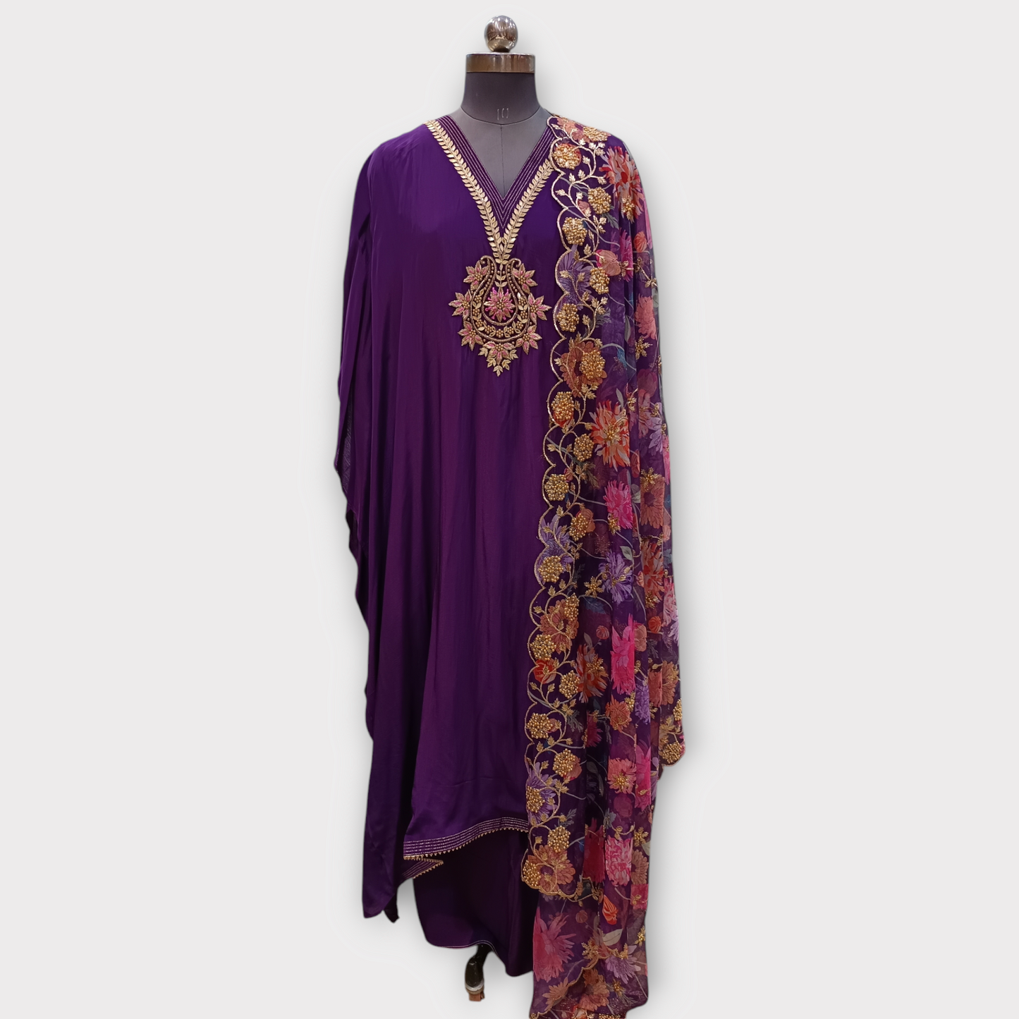 SEMI STITCHED KURTA VISCOSE CREAPE FABRIC, GOTA AND DABKA EMBROIDERY