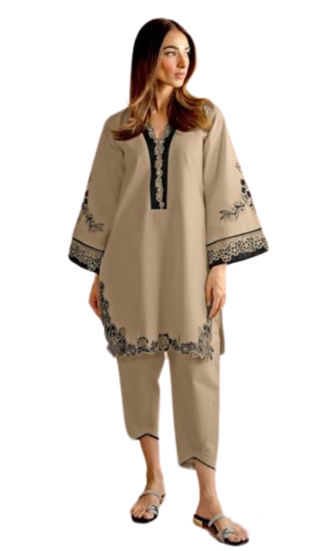 Green, Blue, Beige, Pink Colour Pakistani Suit