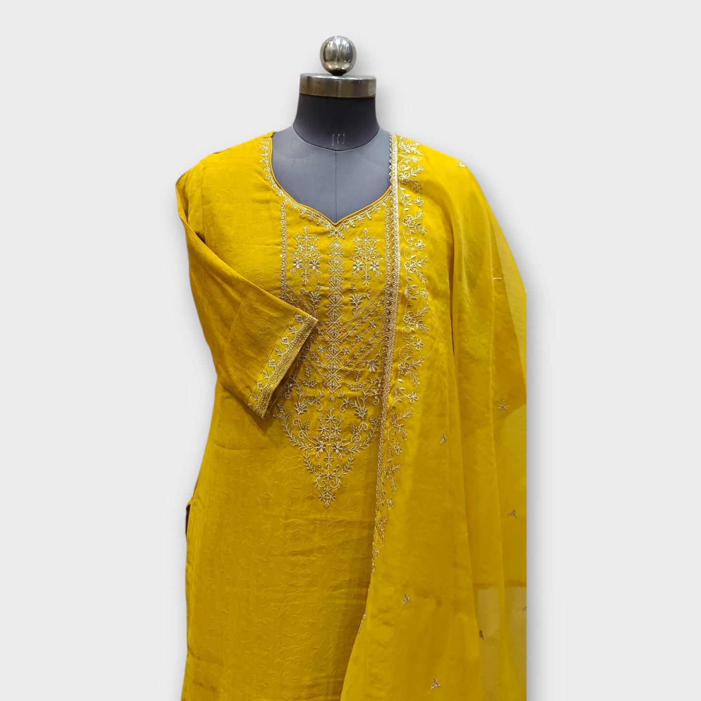 STITCHED SUIT (YELLOW): PANTS & MATCHING TOP 202410