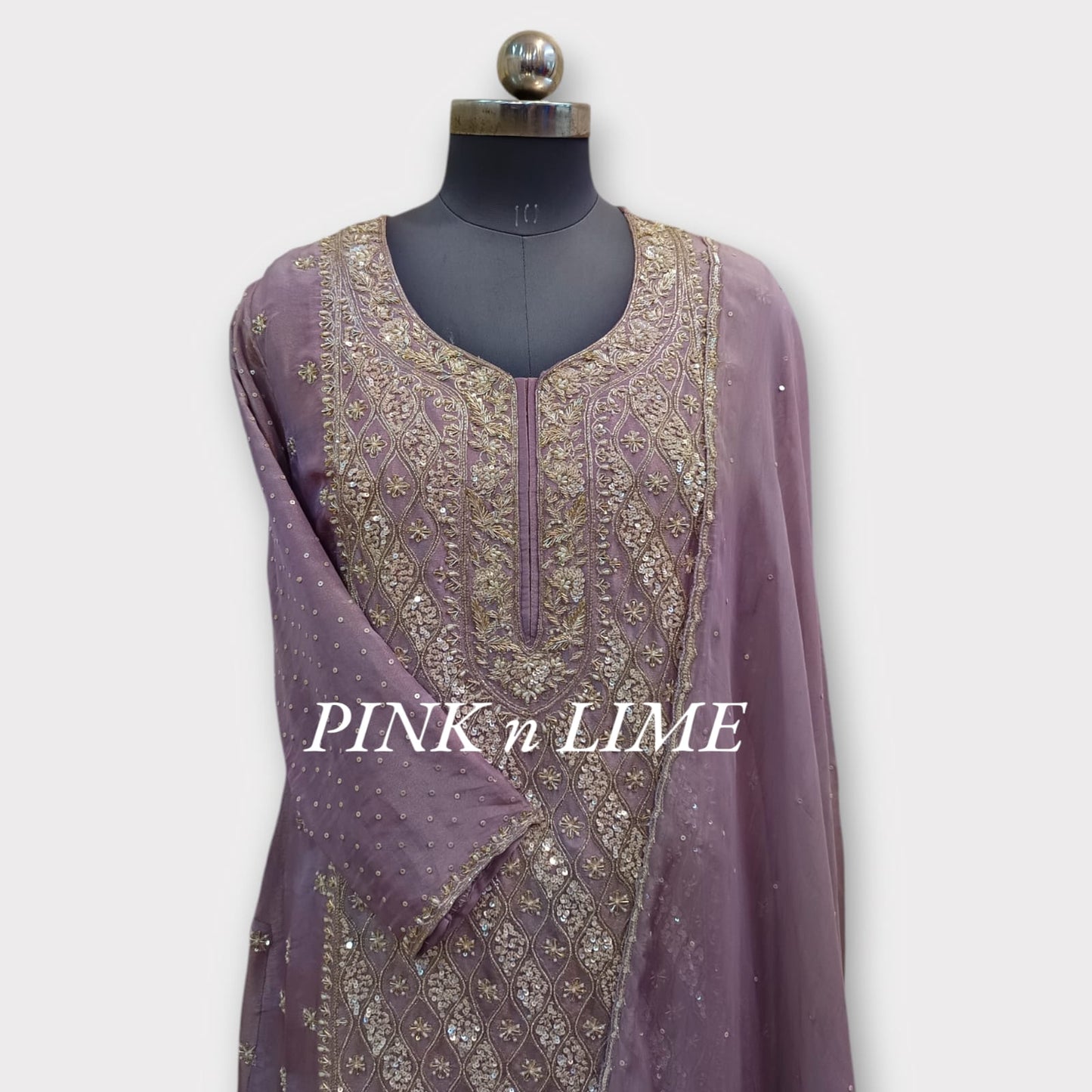 LIGHT PINK HEAVY SUT WITH PURE SHIMMER FABRIC AND CHIFFON GARARA, DUPATTA BASE ON ORGANZA