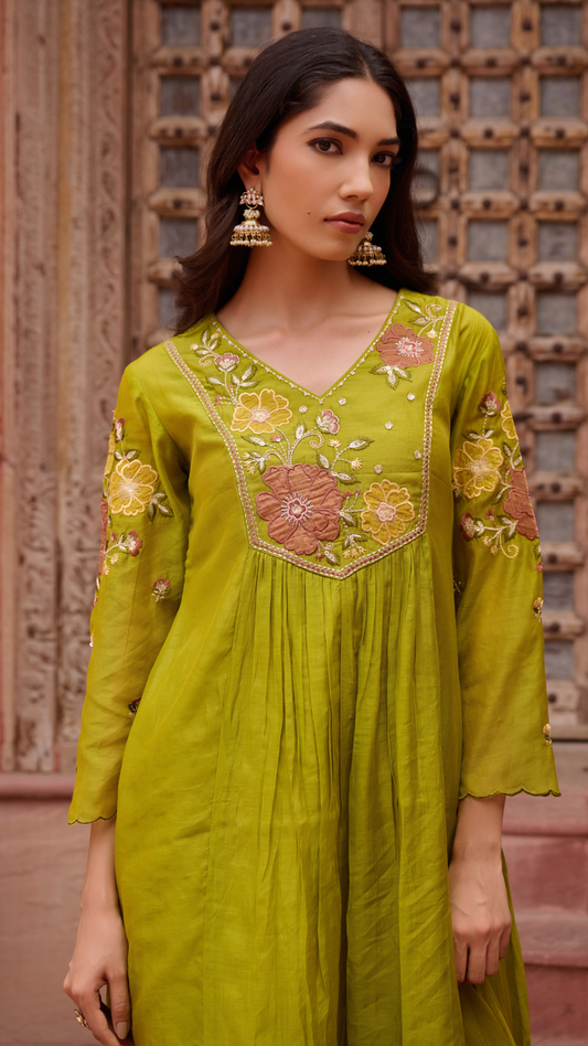 Mul Chanderi suit