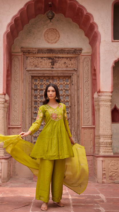 Mul Chanderi suit