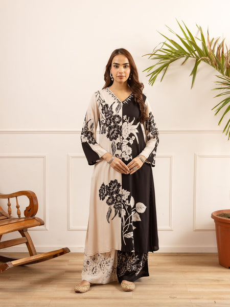 Black & White Indo-Western