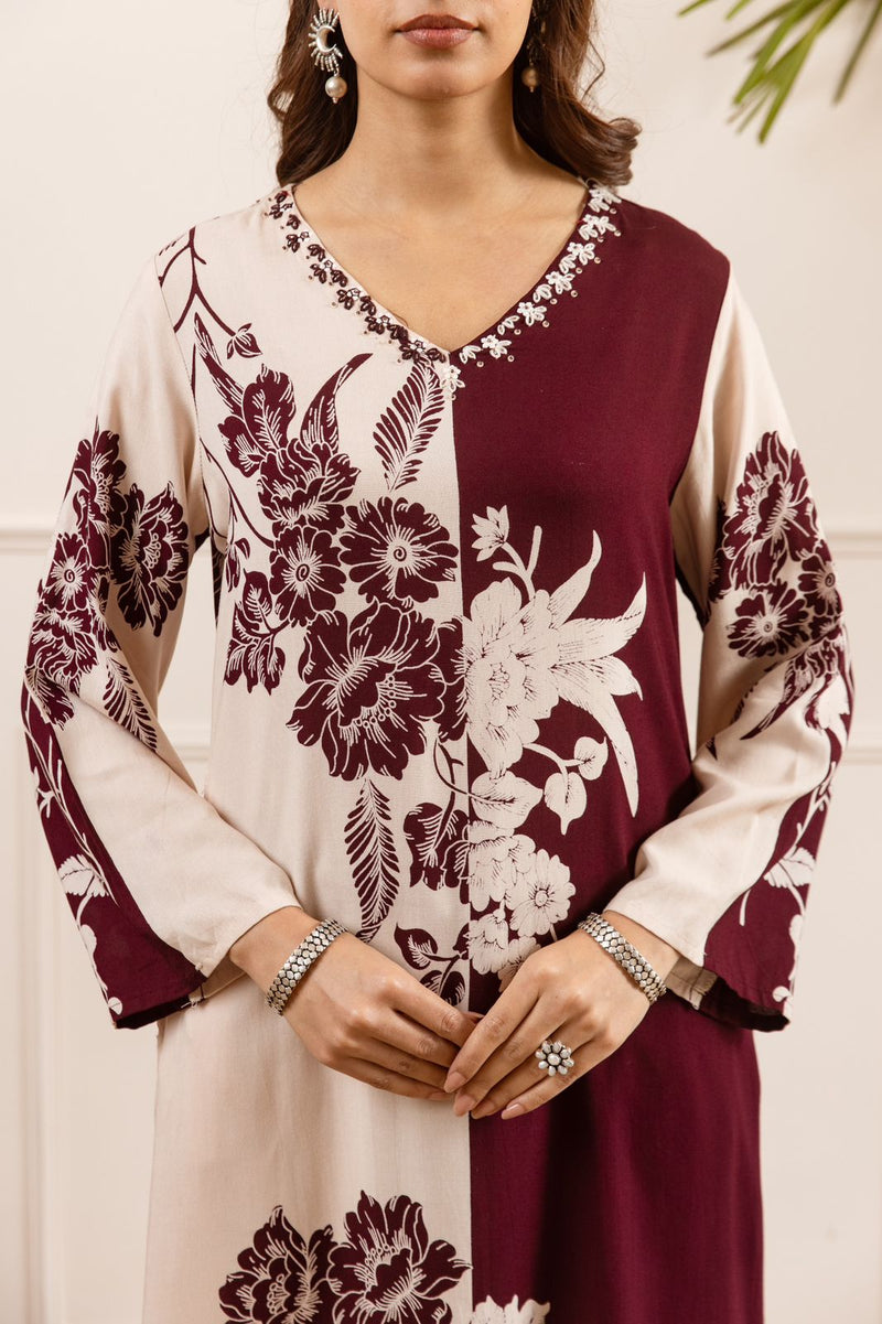 German Rayon Kurta Cord Set