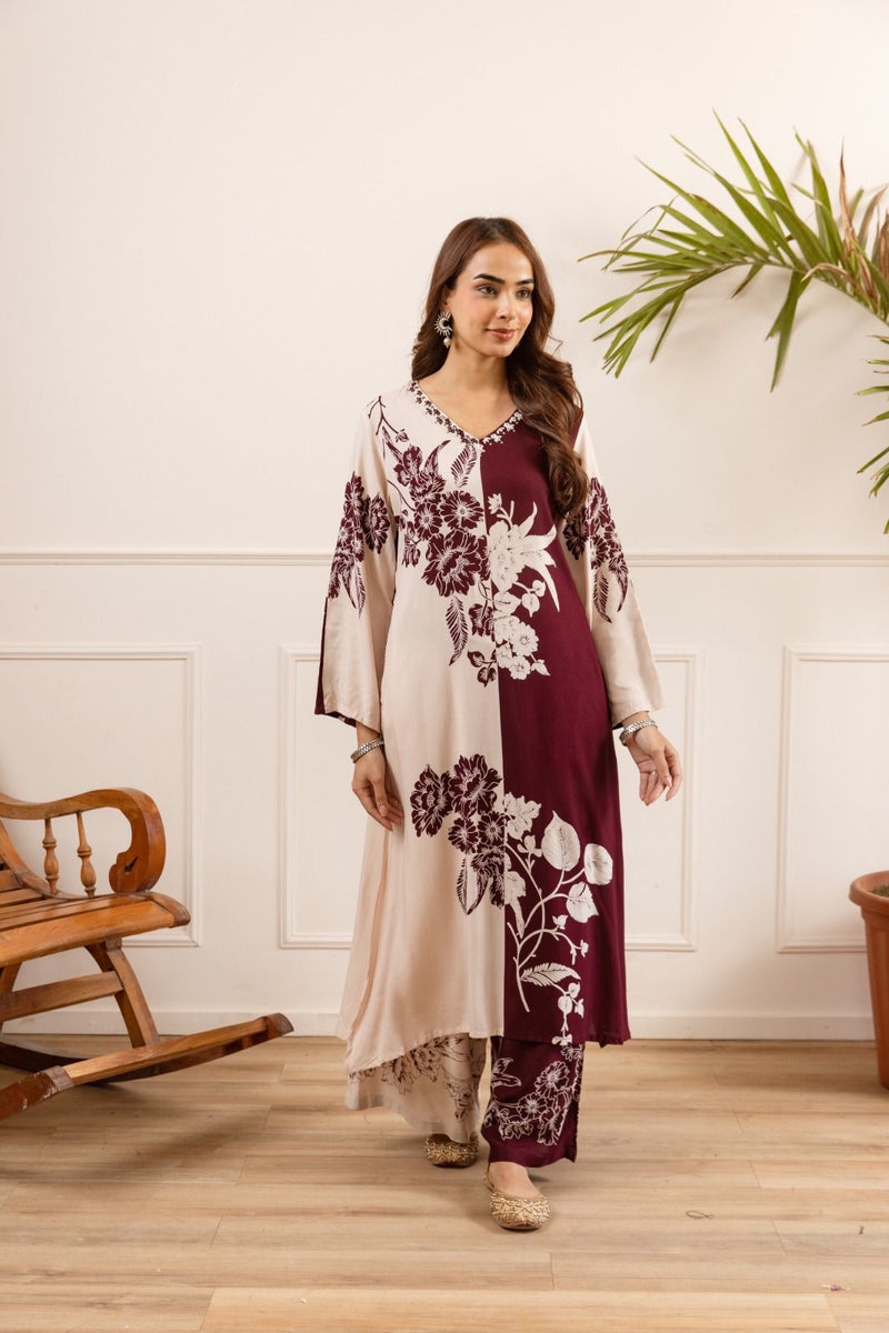 German Rayon Kurta Cord Set