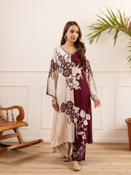 German Rayon Kurta Cord Set