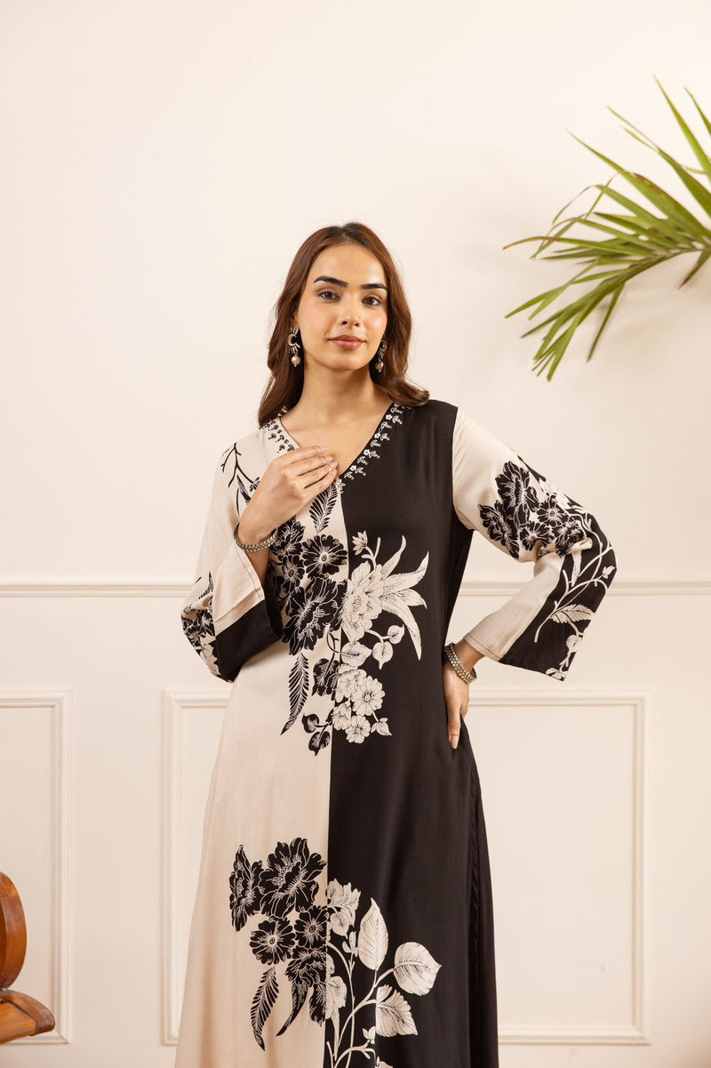 Black & White Indo-Western