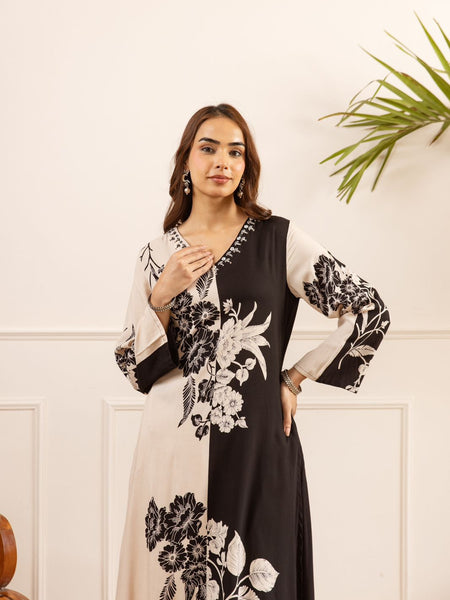 Black & White Indo-Western