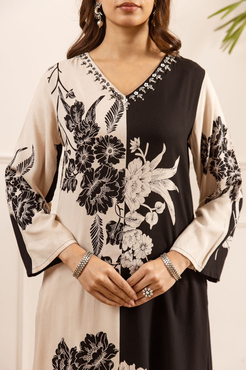 Black & White Indo-Western