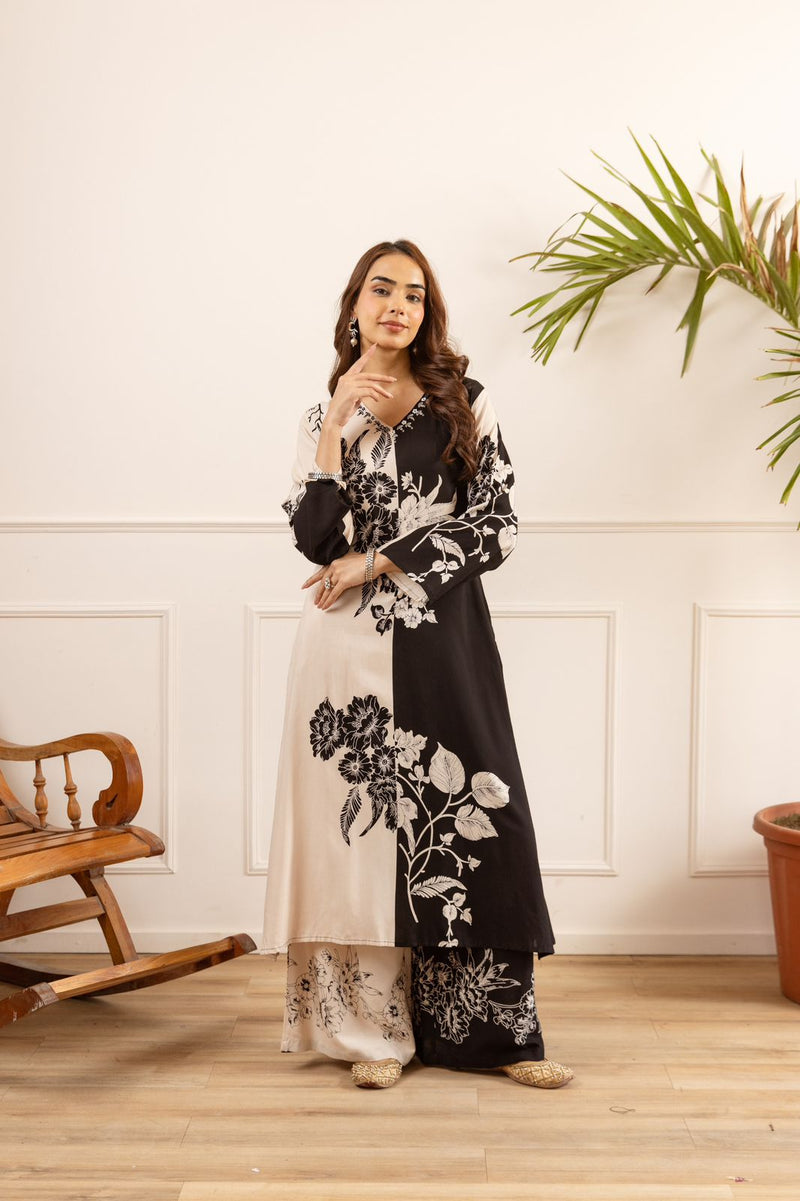 Black & White Indo-Western
