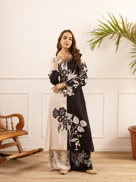 Black & White Indo-Western