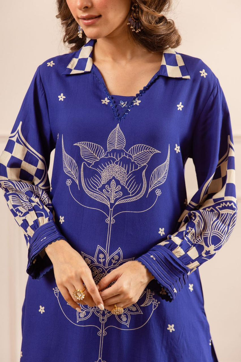 Royal Bloom Elegance Co-Ord Set