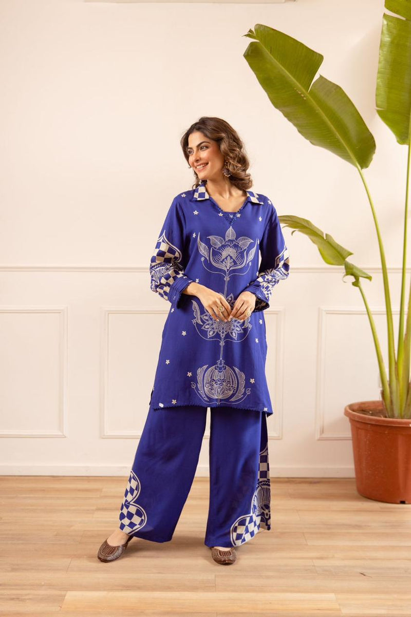 Royal Bloom Elegance Co-Ord Set