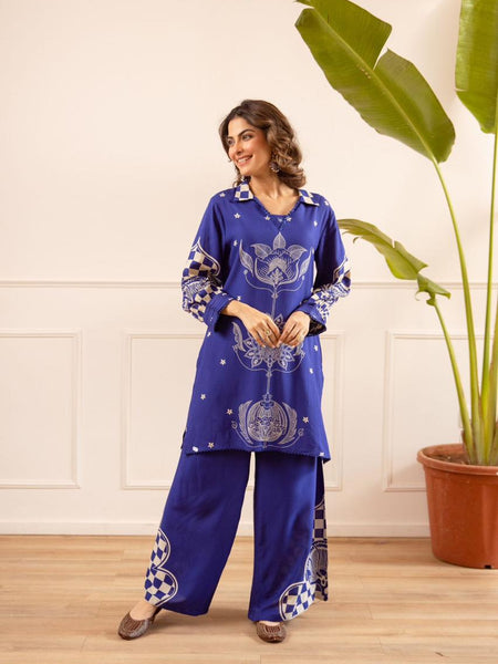 Royal Bloom Elegance Co-Ord Set