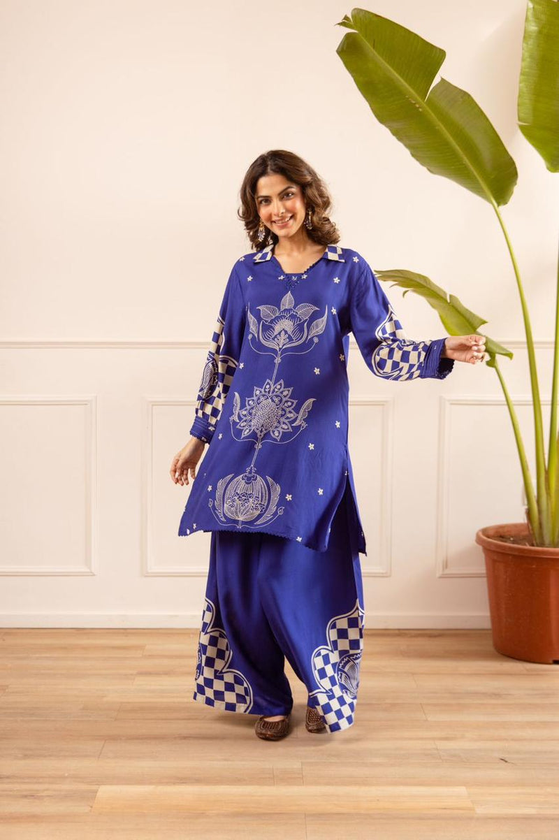 Royal Bloom Elegance Co-Ord Set