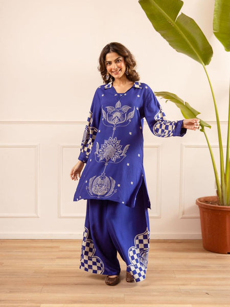 Royal Bloom Elegance Co-Ord Set