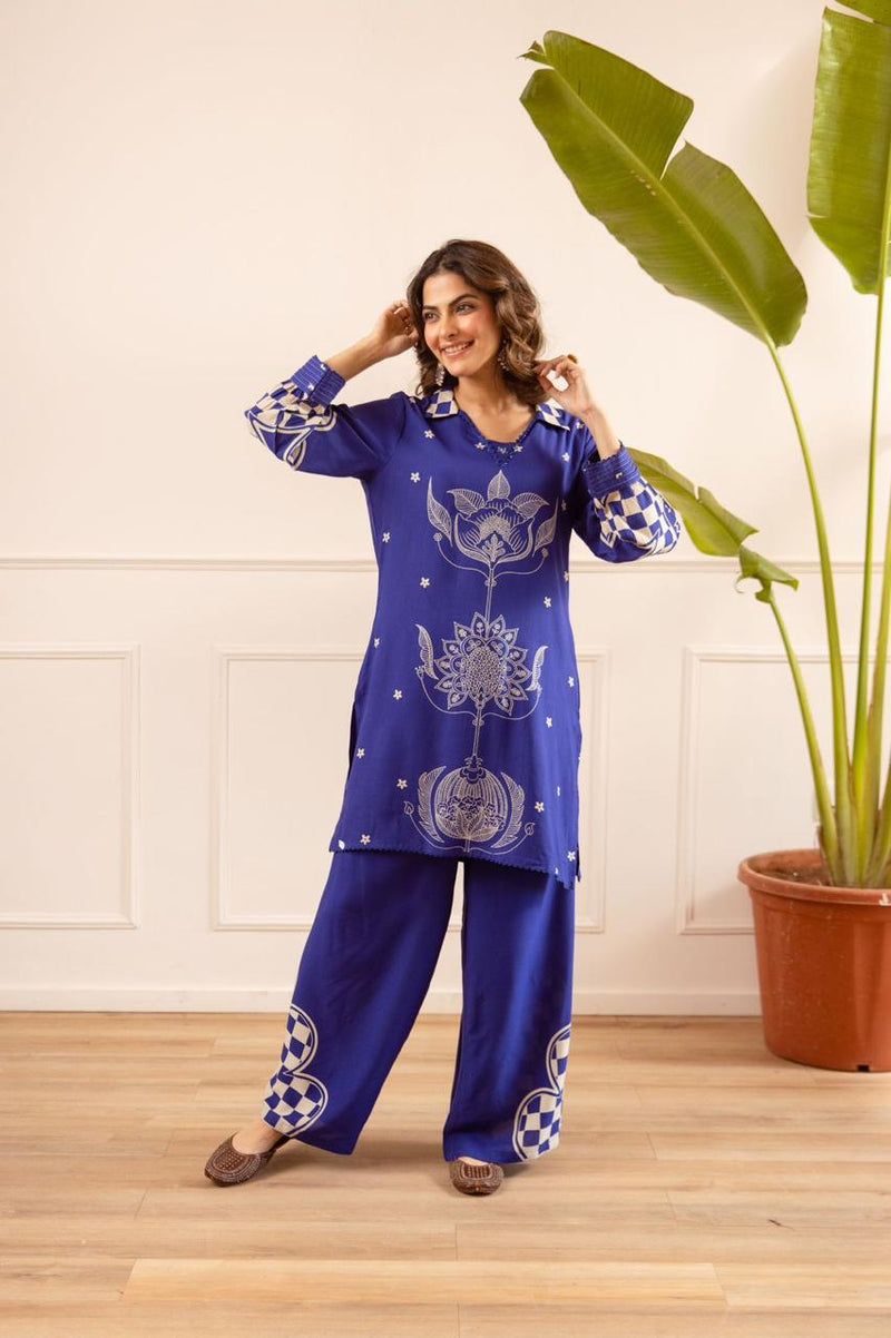 Royal Bloom Elegance Co-Ord Set
