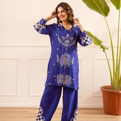 Royal Bloom Elegance Co-Ord Set