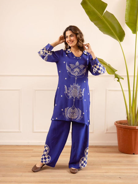 Royal Bloom Elegance Co-Ord Set