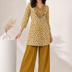 Royal Mustard Fusion Wear Co-Ord Set
