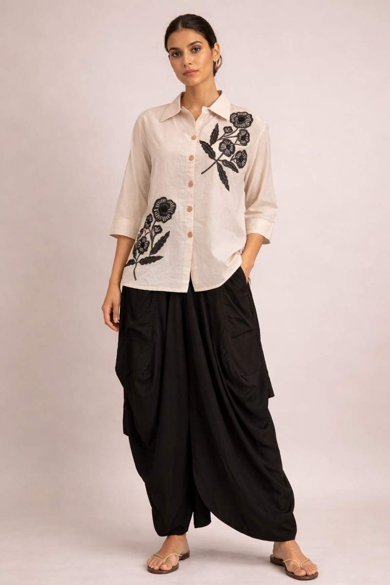Black & White Indo Western Set