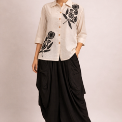 Black & White Indo Western Set