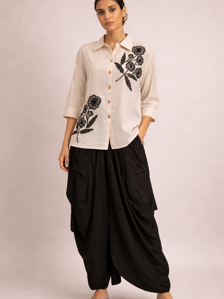 Black & White Indo Western Set