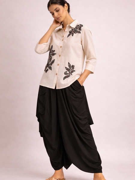 Black & White Indo Western Set
