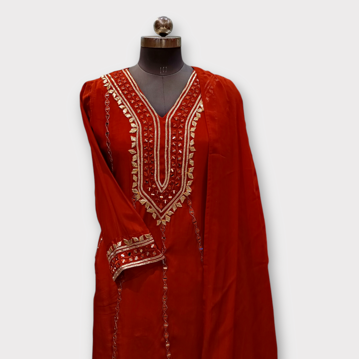 Stitched Suit With Gharara  (Anarkali With Tulip)