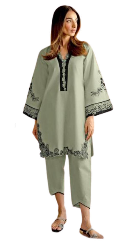 Green, Blue, Beige, Pink Colour Pakistani Suit