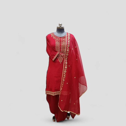 STITCHED SUIT (RED): PANTS & MATCHING TOP 20249
