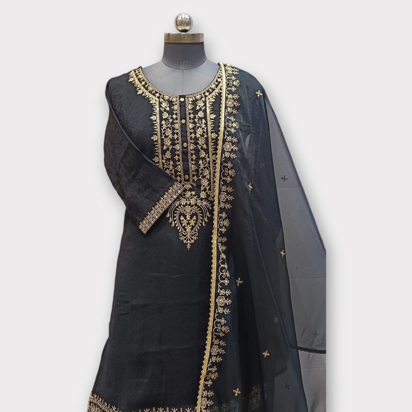 STITCHED SUIT (BLACK): PANTS & MATCHING TOP 202417