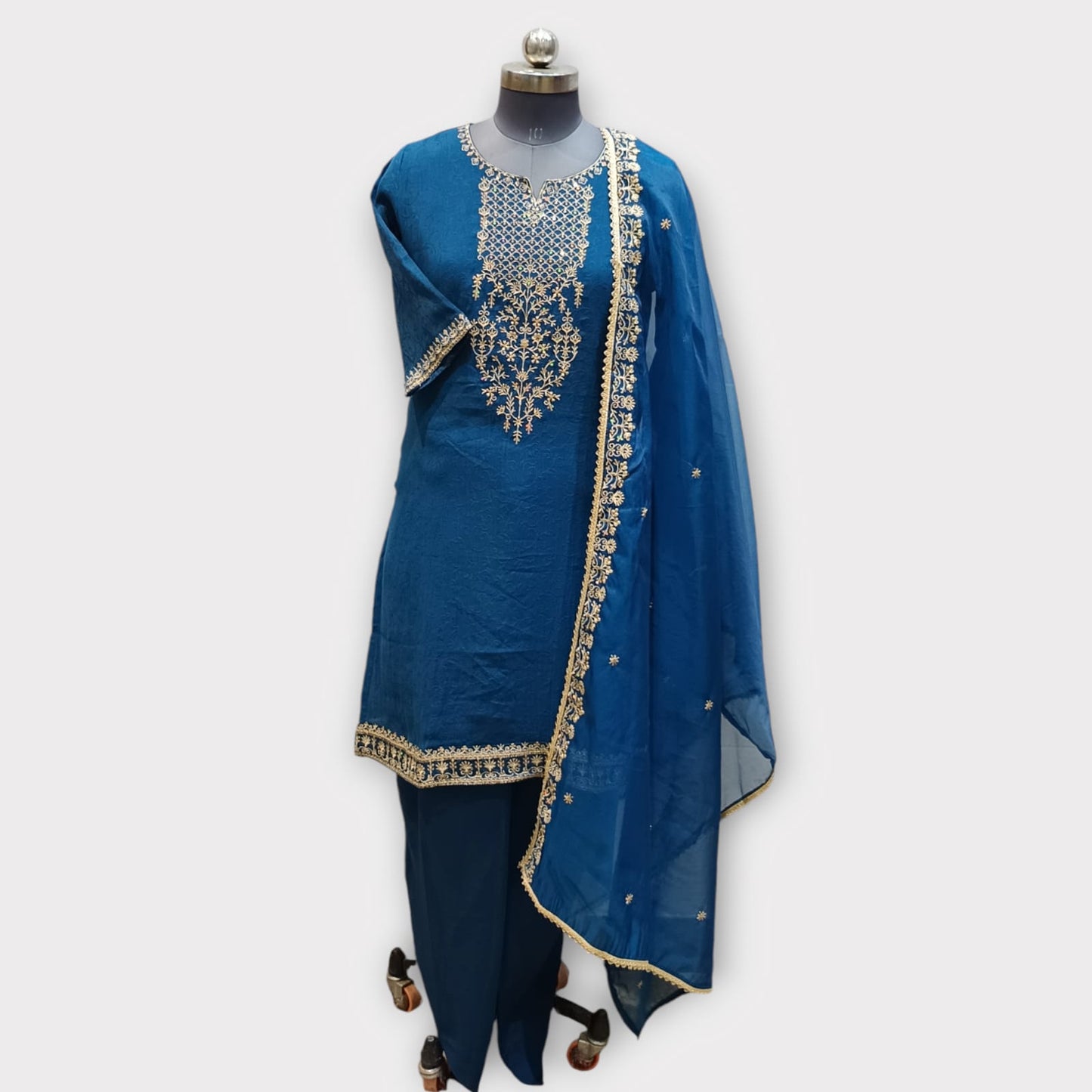 STITCHED SUIT (BLUE): PANTS & MATCHING TOP 202418