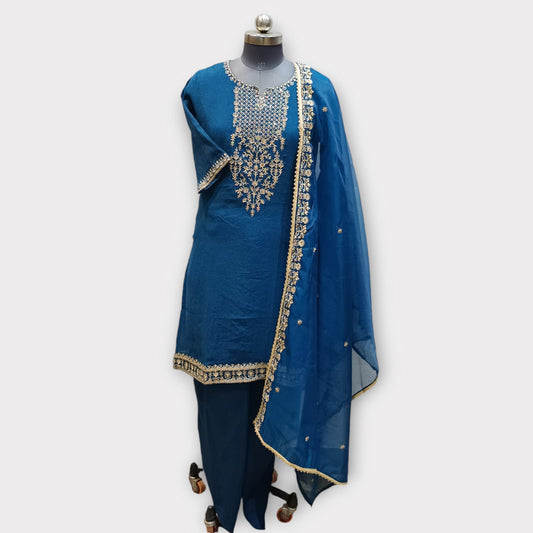 STITCHED SUIT (BLUE): PANTS & MATCHING TOP 202418