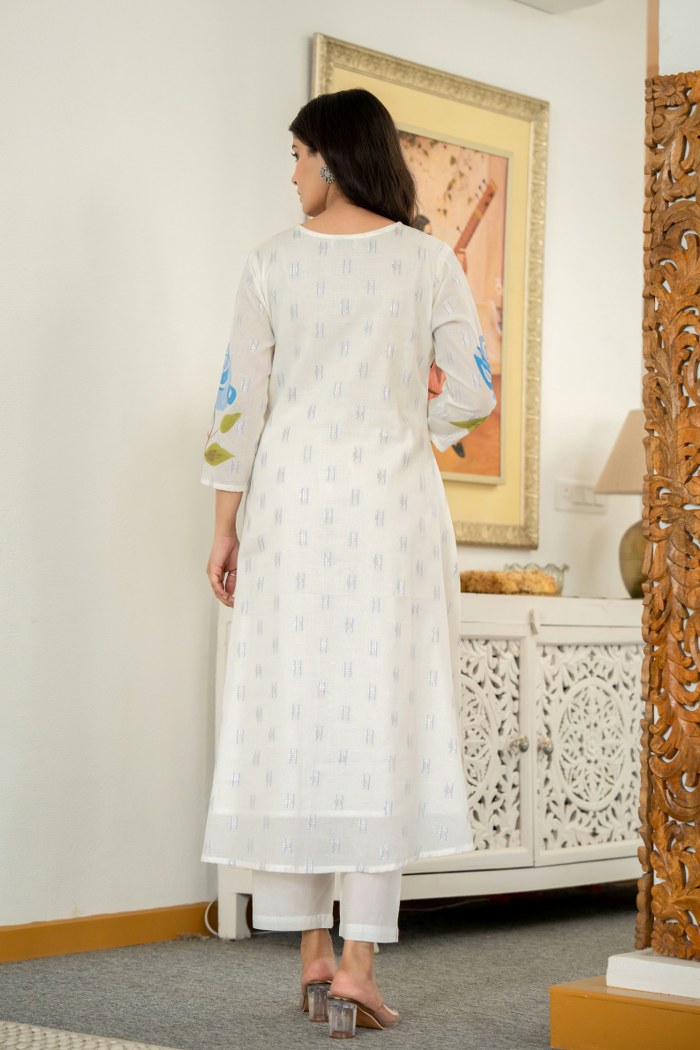 Soft Mul Cotton Brush Painted  Coord Set / Two Piece Set