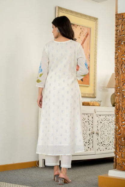 Soft Mul Cotton Brush Painted  Coord Set / Two Piece Set