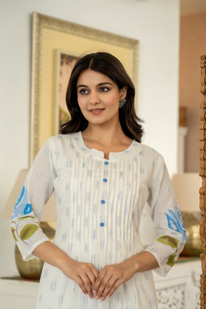 Soft Mul Cotton Brush Painted  Coord Set / Two Piece Set
