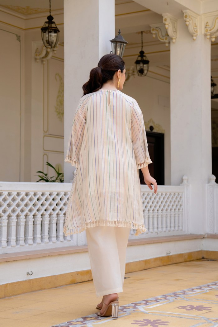 Soft Mul Cotton Multi Lurex Coord Set