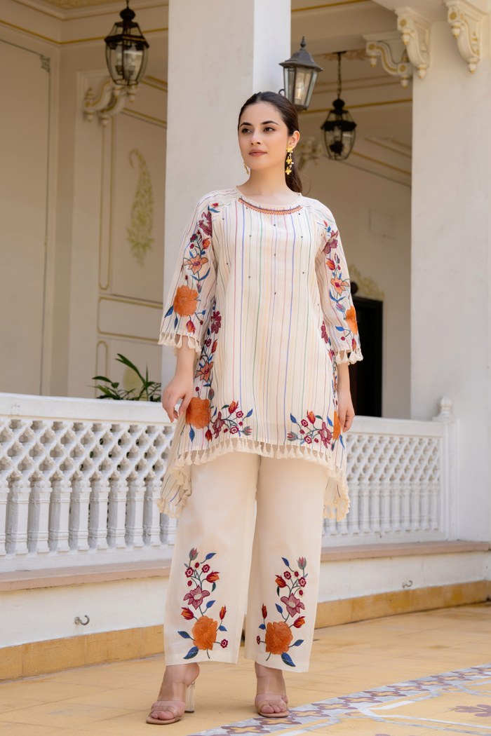 Soft Mul Cotton Multi Lurex Coord Set