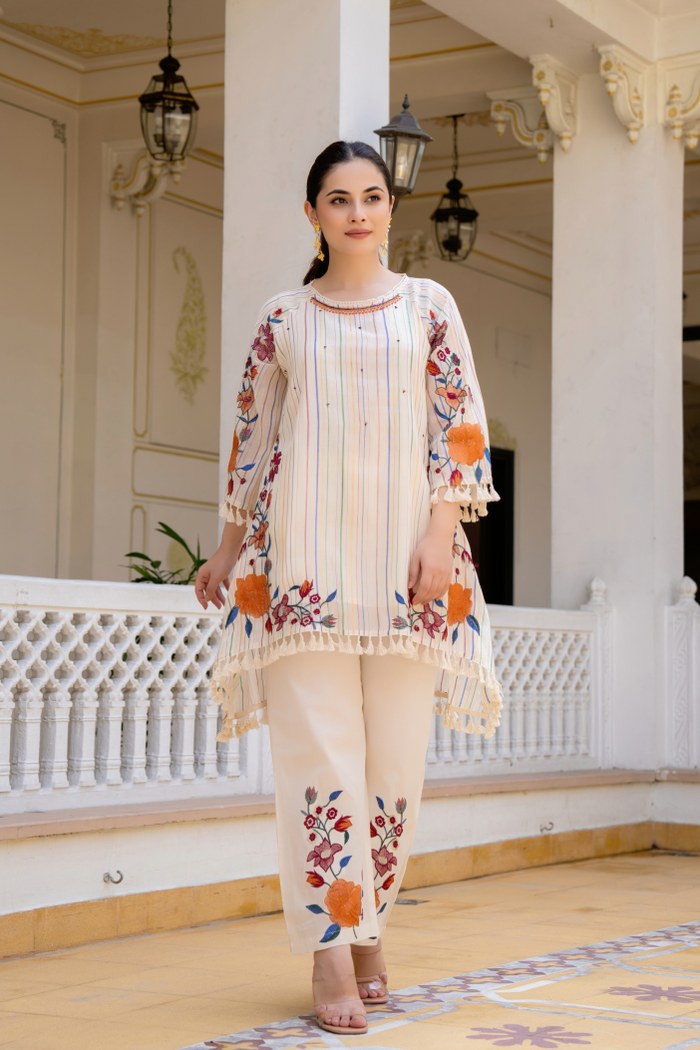 Soft Mul Cotton Multi Lurex Coord Set