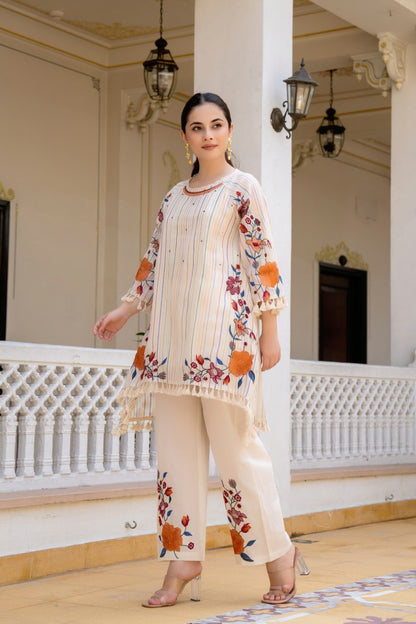 Soft Mul Cotton Multi Lurex Coord Set