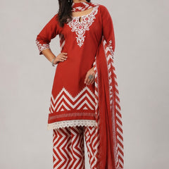 Pure Cotton Schiffli Embroidery Farshi Suit Set