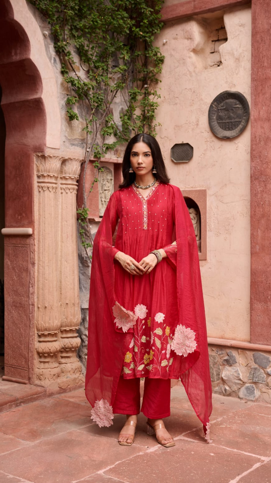Mul Chanderi Suit