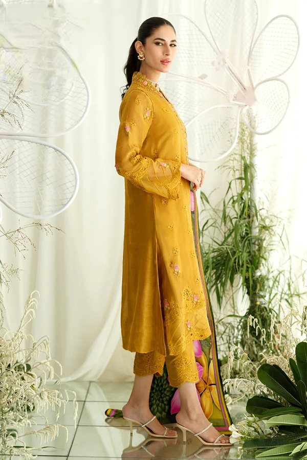 Elegant Faux Georgette Pakistani Suit Set with Digital Print Dupatta & Santoon Inner